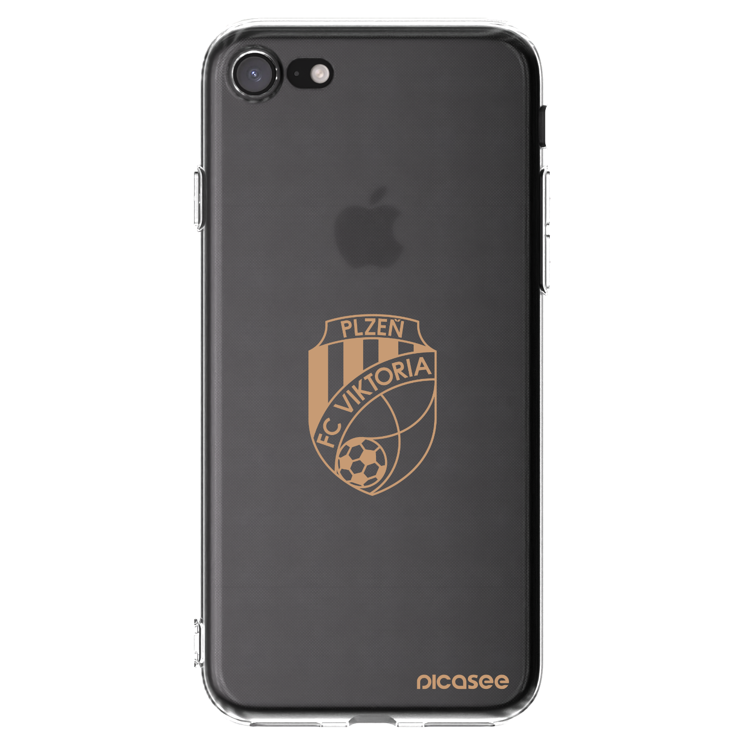 Picasee silikonový průhledný obal pro Apple iPhone 7 - FC Viktoria Plzeň I