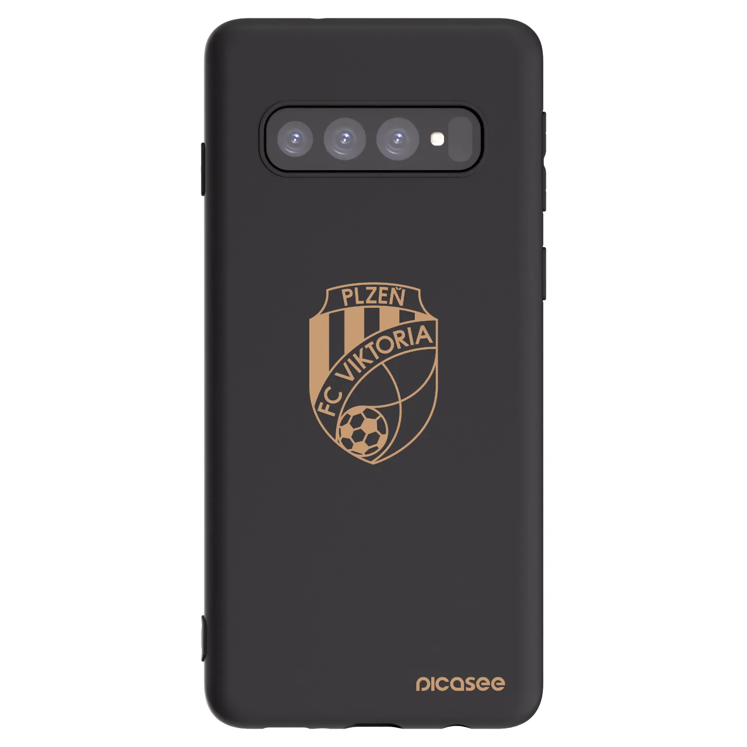 Picasee silikonový černý obal pro Samsung Galaxy S10 G973 - FC Viktoria Plzeň I
