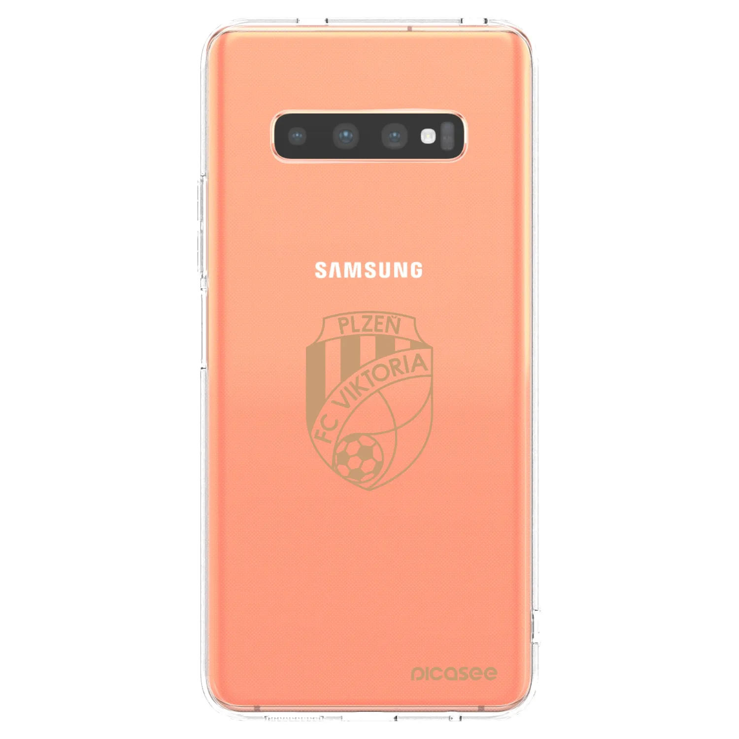 Picasee silikonový průhledný obal pro Samsung Galaxy S10 Plus G975 - FC Viktoria Plzeň I
