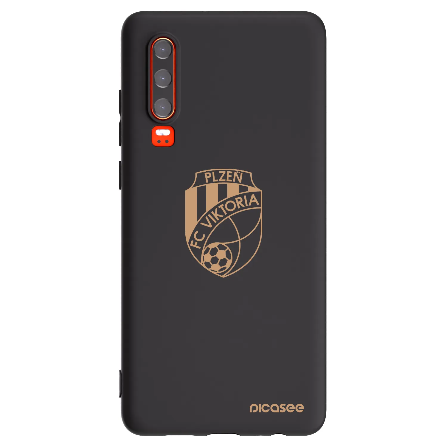 Picasee silikonový černý obal pro Huawei P30 - FC Viktoria Plzeň I