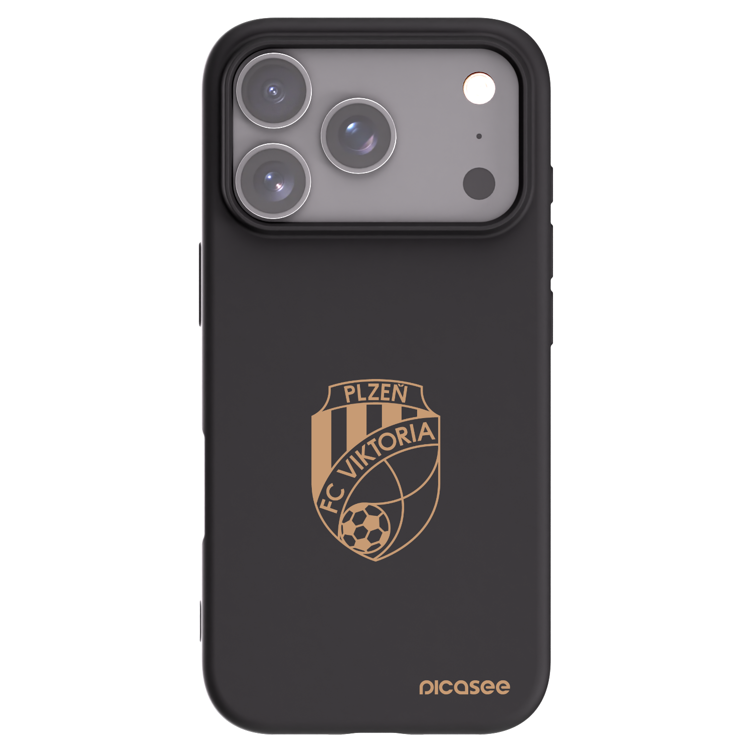 Picasee silikonový černý obal pro Apple iPhone 17 Pro - FC Viktoria Plzeň I