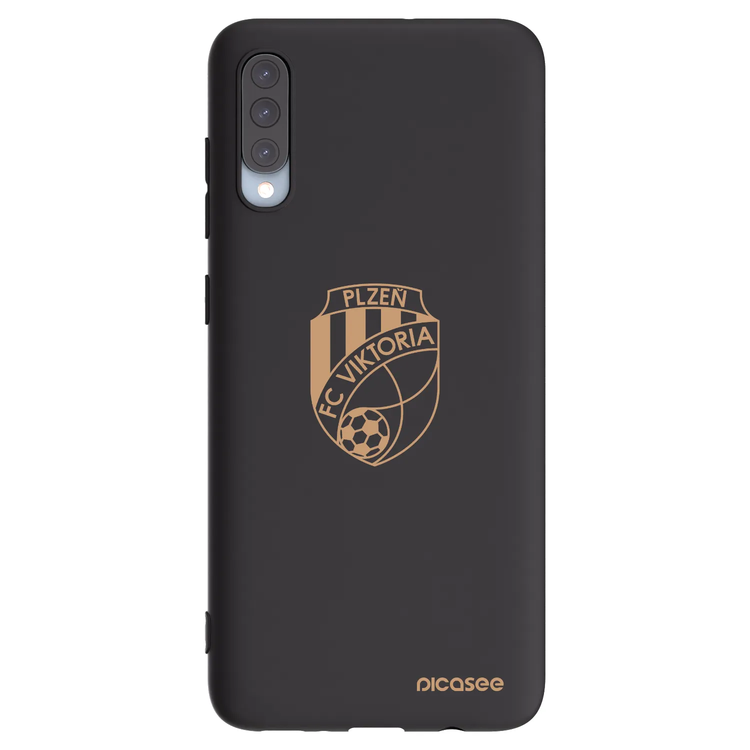 Picasee silikonový černý obal pro Samsung Galaxy A70 A705F - FC Viktoria Plzeň I