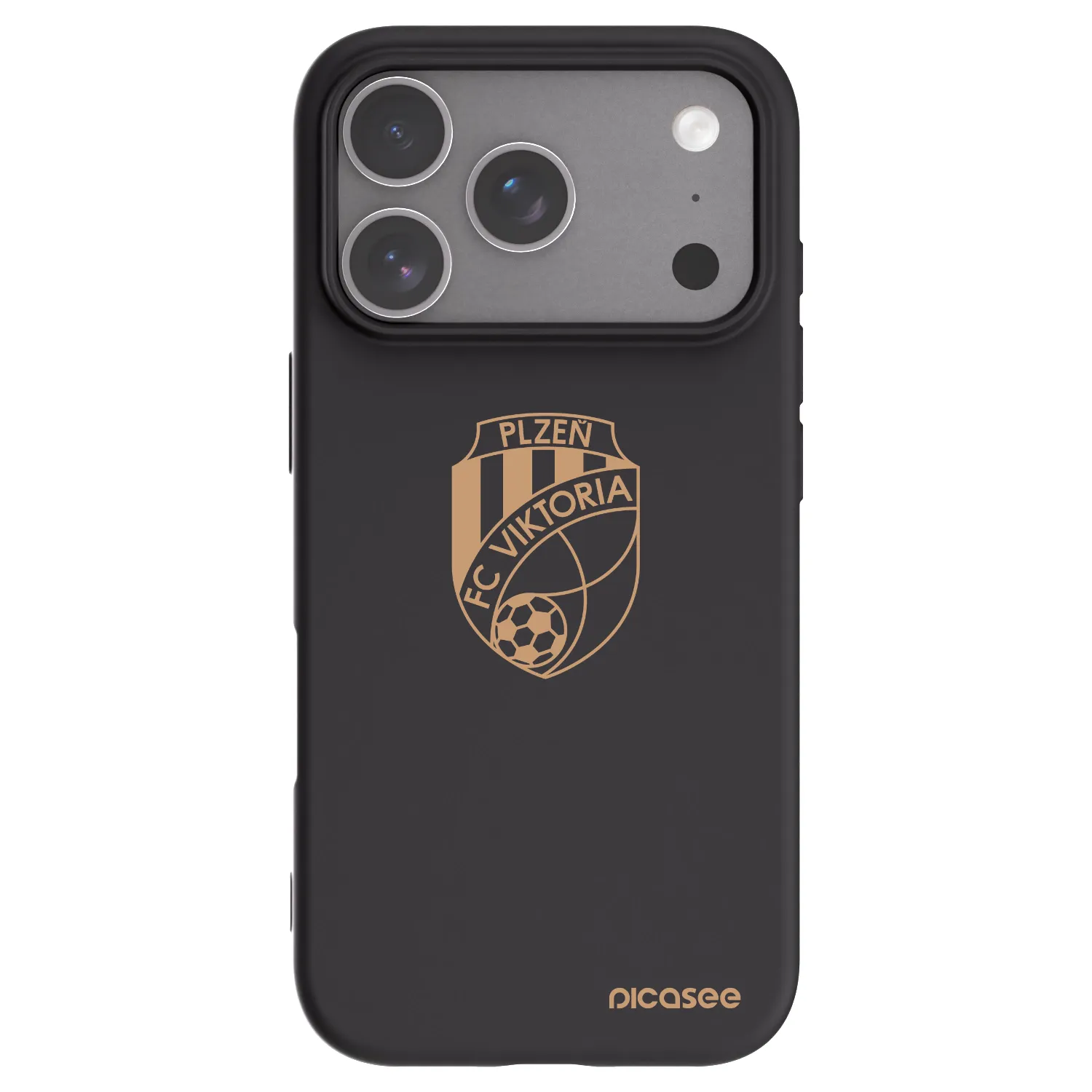 Picasee silikonový černý obal pro Apple iPhone 18 Pro - FC Viktoria Plzeň I