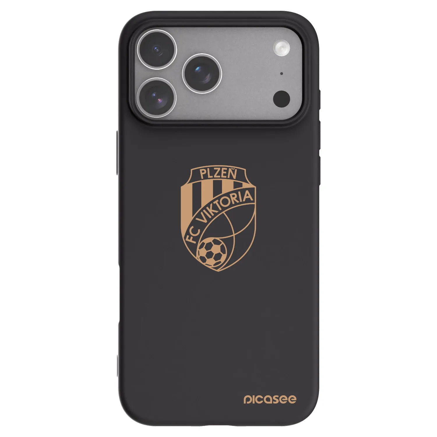 Picasee silikonový černý obal pro Apple iPhone 18 Pro Max - FC Viktoria Plzeň I