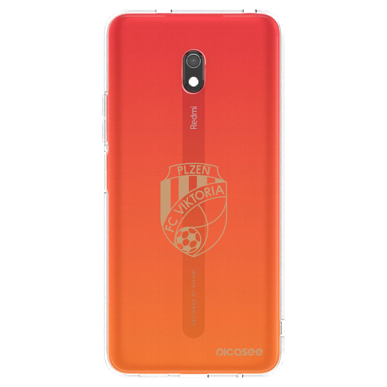 Picasee silikonový průhledný obal pro Xiaomi Redmi 8A - FC Viktoria Plzeň I