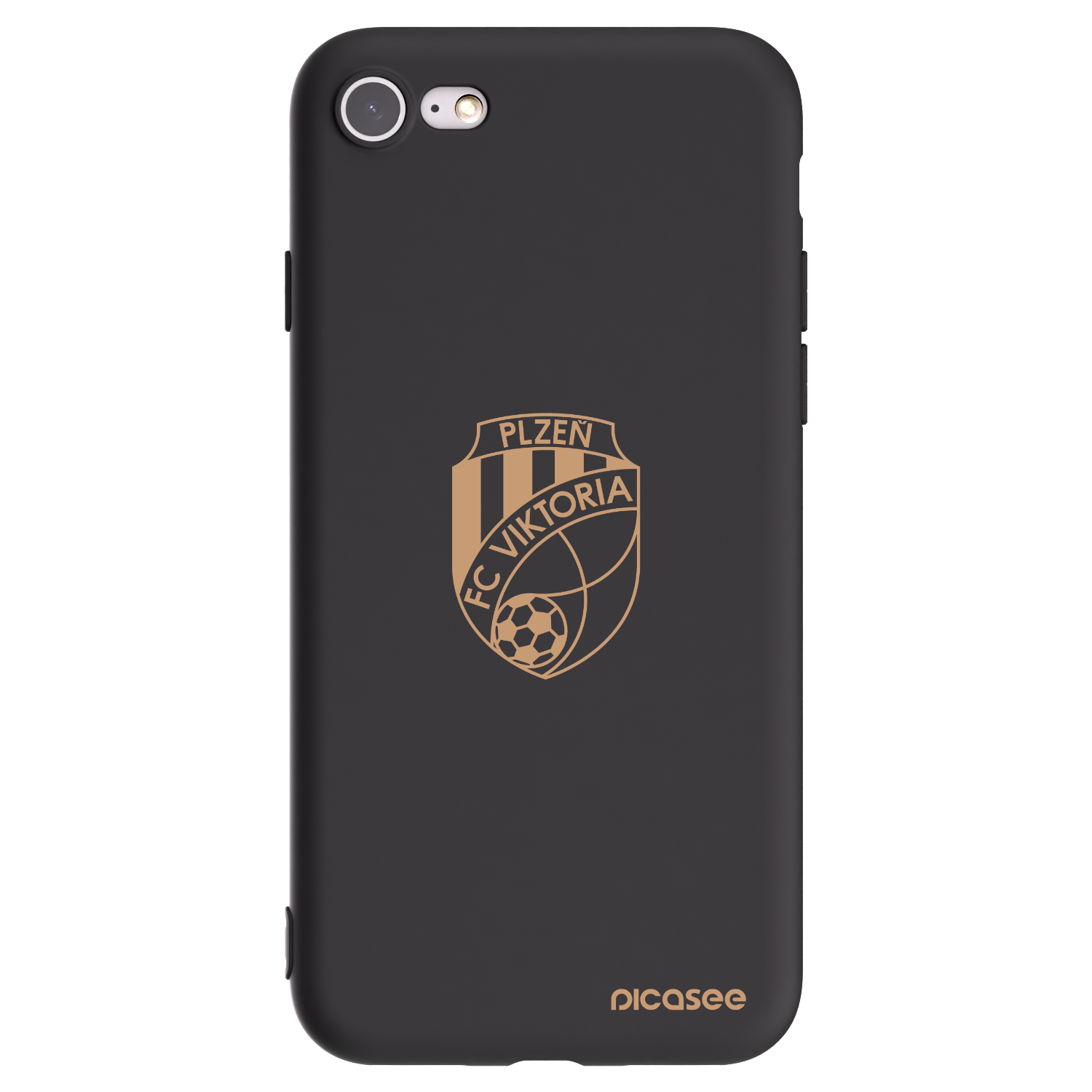 Picasee silikonový černý obal pro Apple iPhone SE 2020 - FC Viktoria Plzeň I