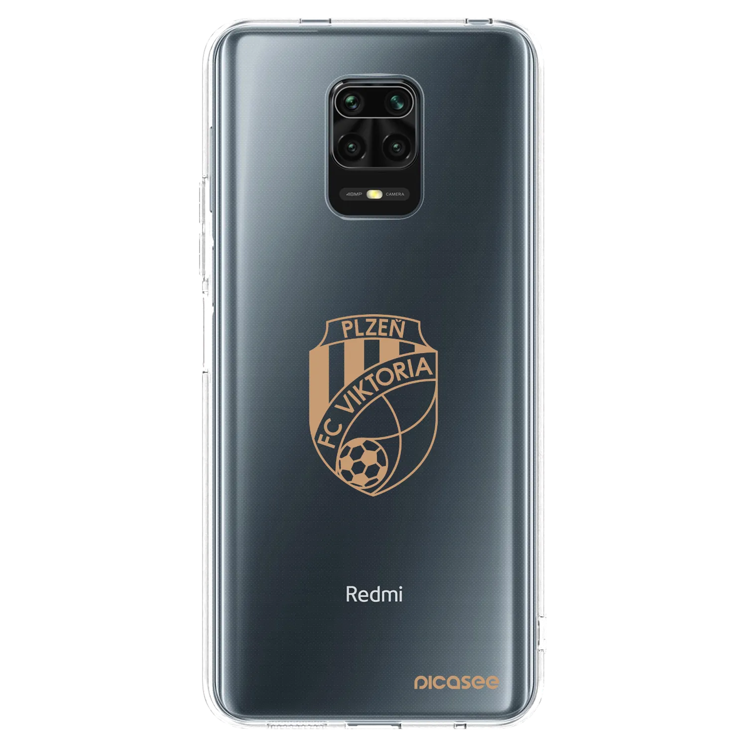 Picasee silikonový průhledný obal pro Xiaomi Redmi Note 9 Pro - FC Viktoria Plzeň I