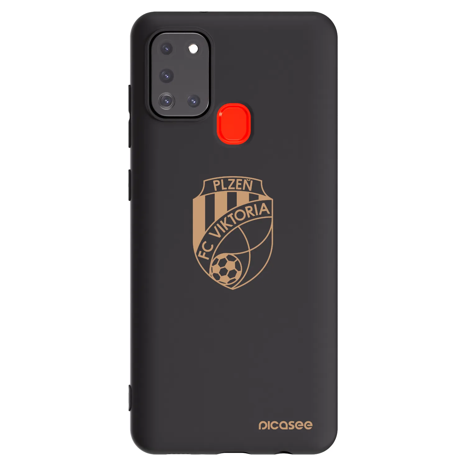 Picasee silikonový černý obal pro Samsung Galaxy A21s - FC Viktoria Plzeň I