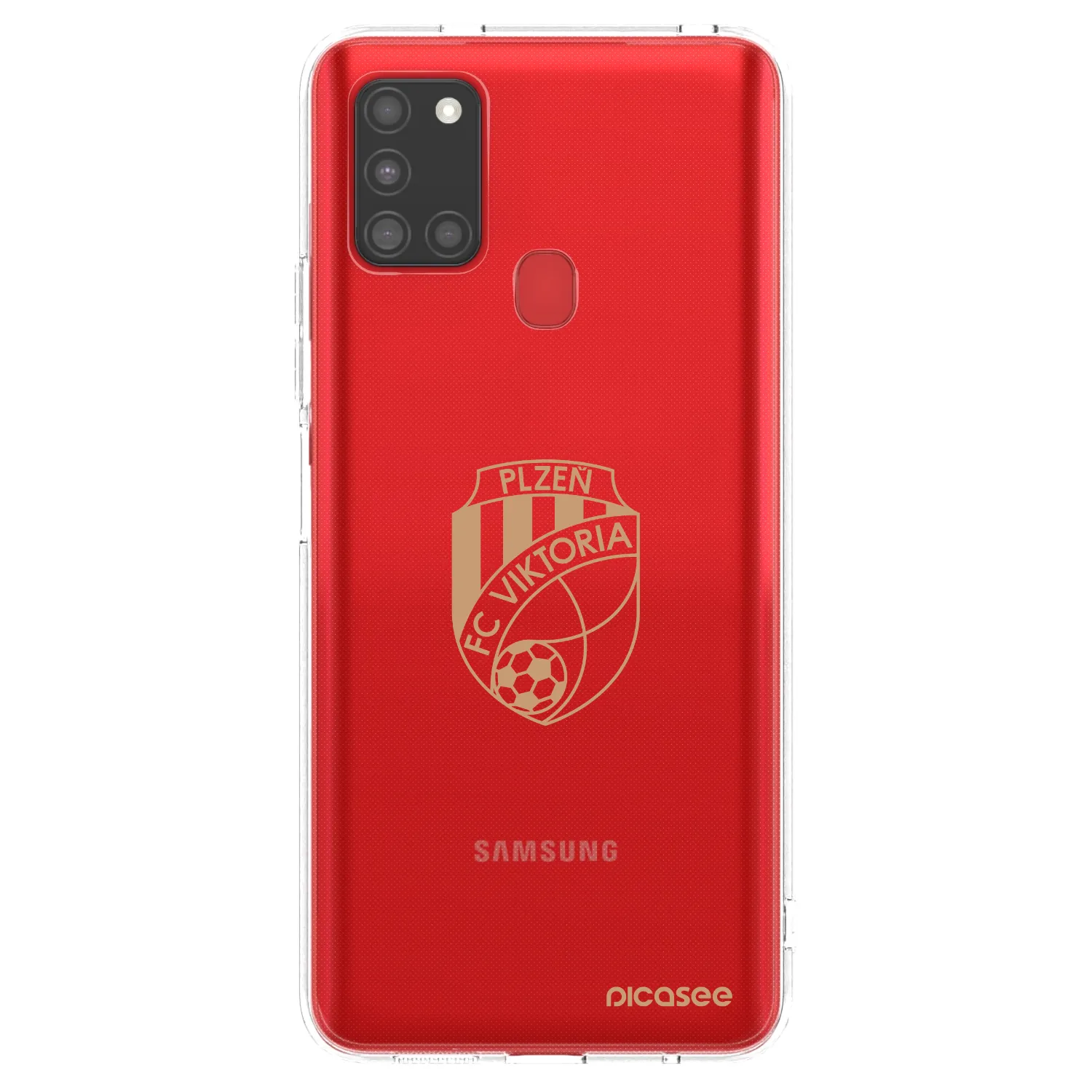 Picasee silikonový průhledný obal pro Samsung Galaxy A21s - FC Viktoria Plzeň I