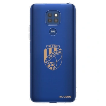 Picasee silikonový průhledný obal pro Motorola Moto G9 Play - FC Viktoria Plzeň I