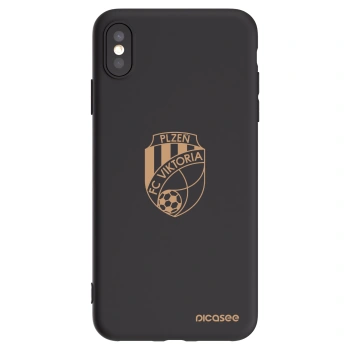 Picasee silikonový černý obal pro Apple iPhone XS Max - FC Viktoria Plzeň I