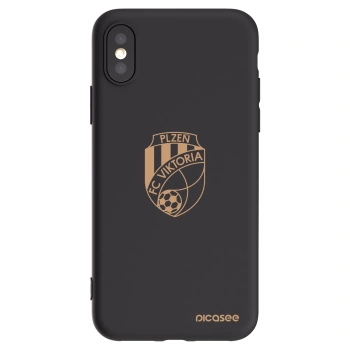 Picasee silikonový černý obal pro Apple iPhone X/XS - FC Viktoria Plzeň I