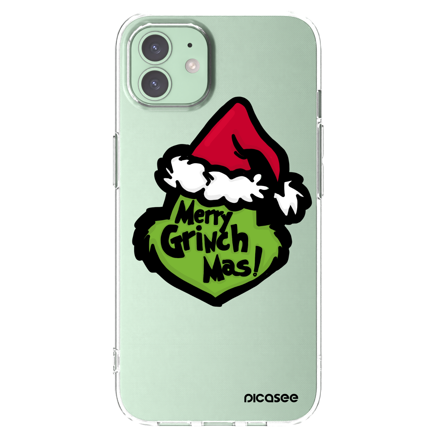 Picasee silikonový průhledný obal pro Apple iPhone 12 - Grinch 2