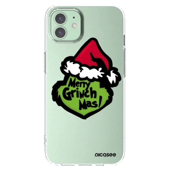 Picasee silikonový průhledný obal pro Apple iPhone 12 - Grinch 2