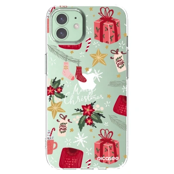 Picasee silikonový průhledný obal pro Apple iPhone 12 - Christmas