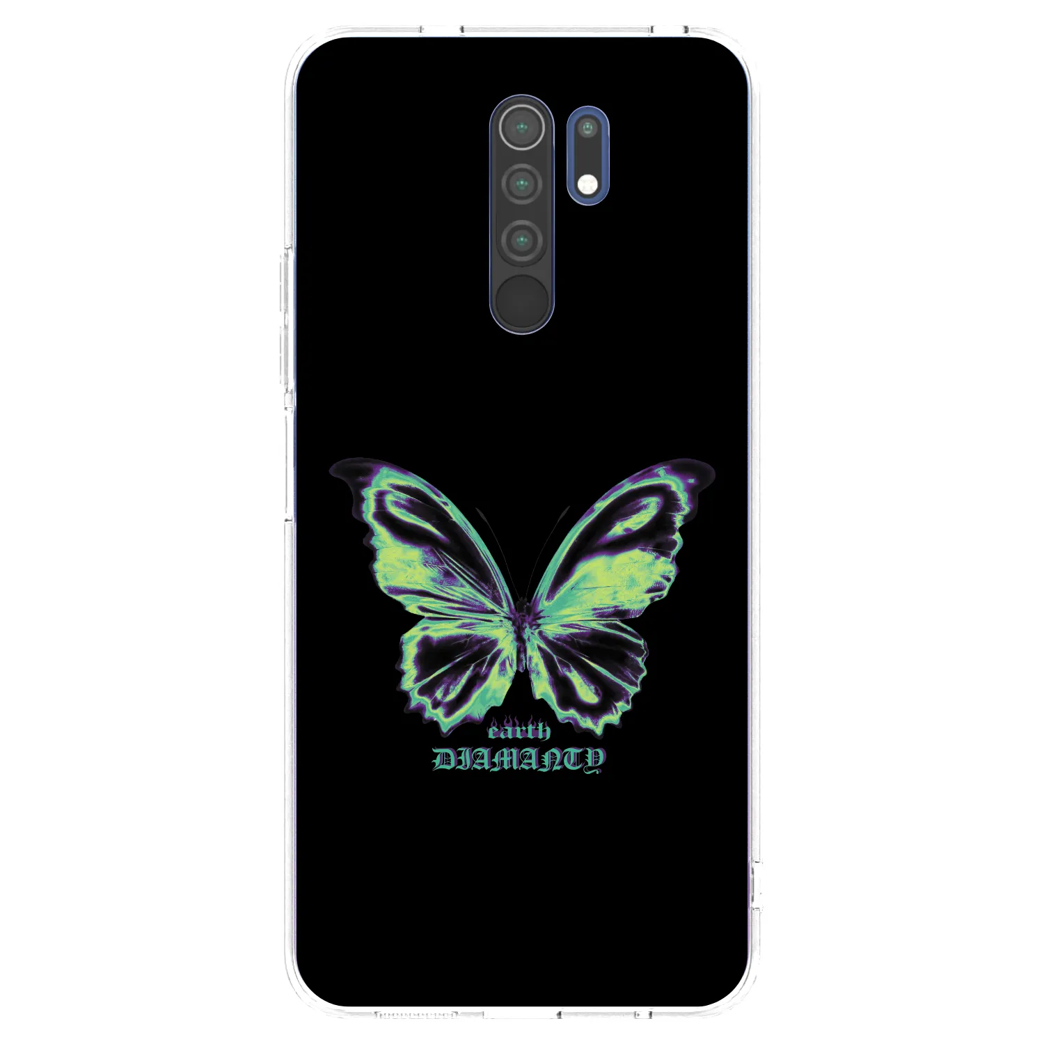 Picasee silikonový průhledný obal pro Xiaomi Redmi 9 - Diamanty Blue