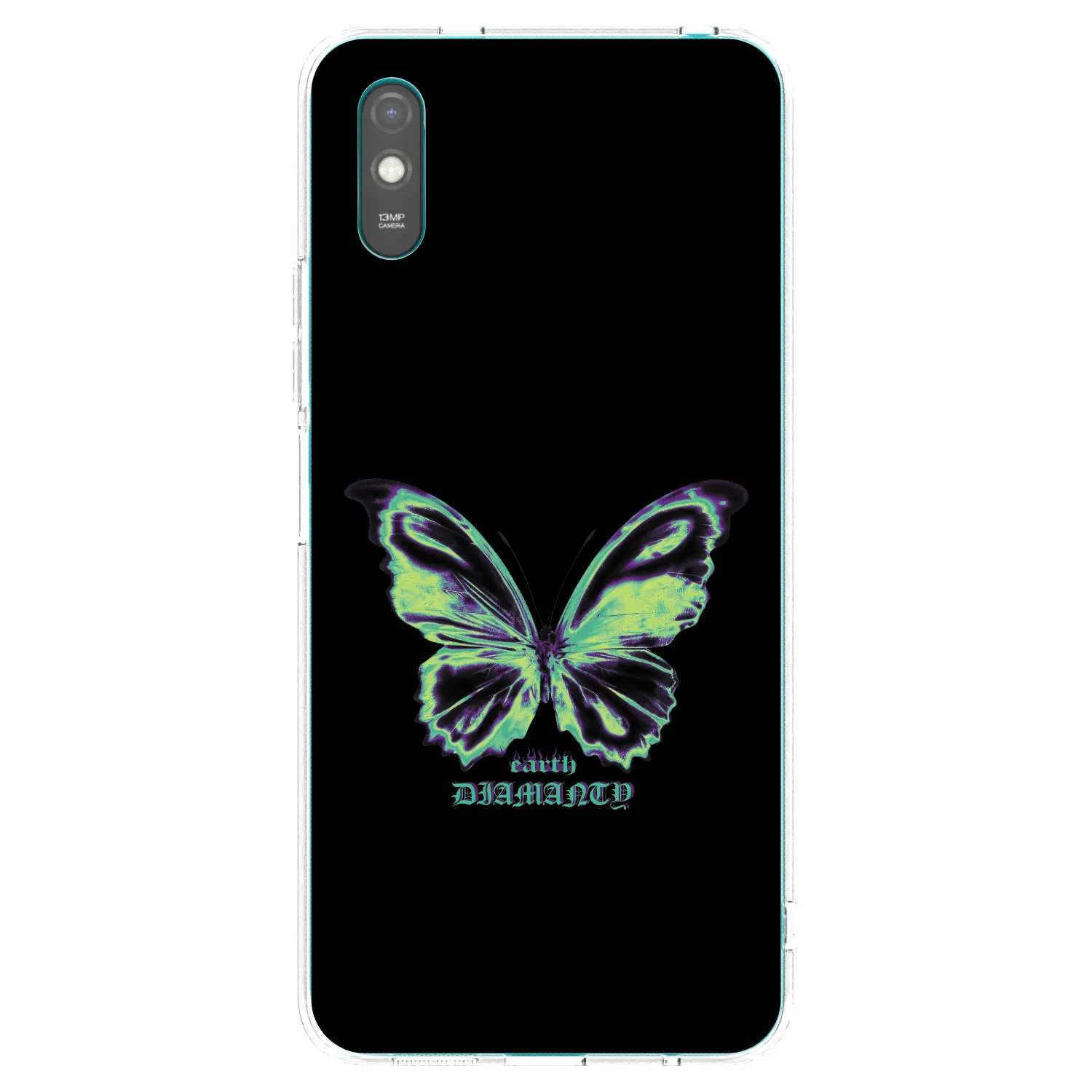 Picasee silikonový průhledný obal pro Xiaomi Redmi 9A - Diamanty Blue