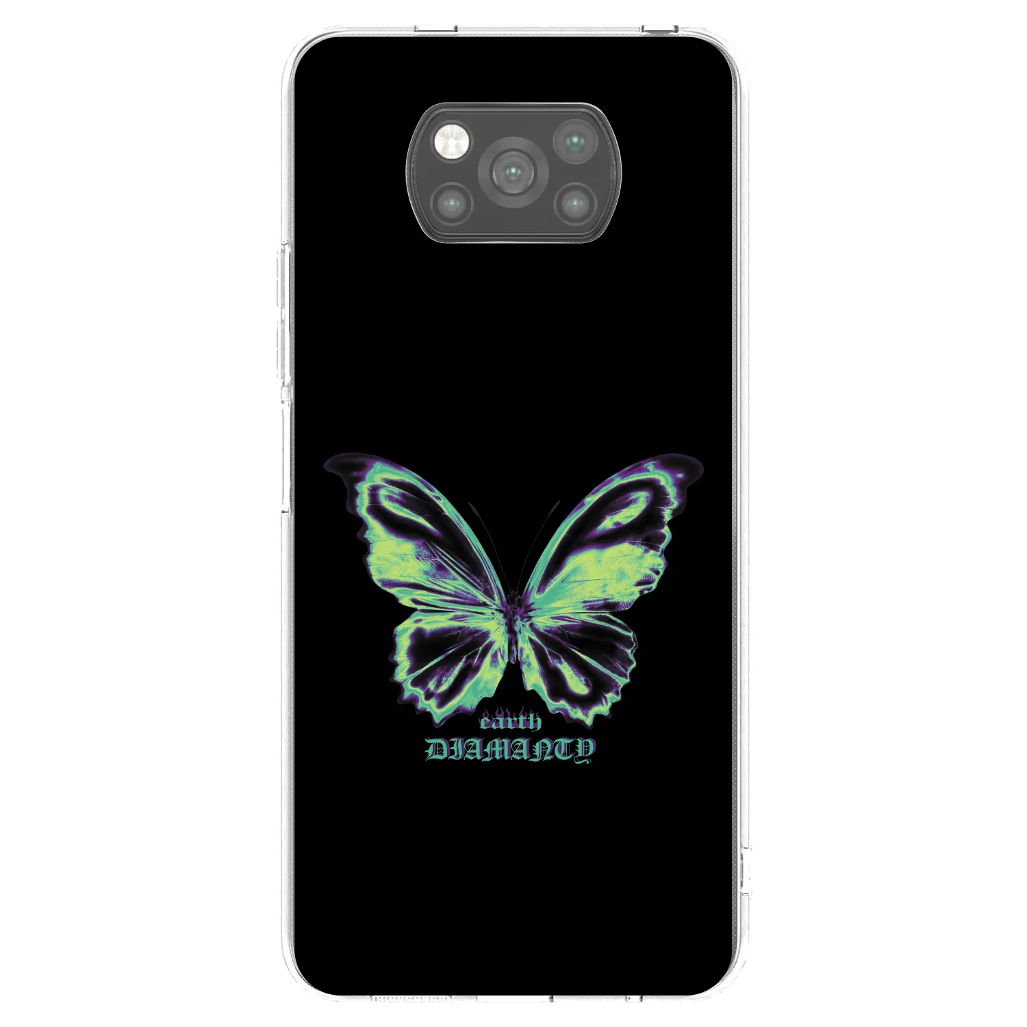 Picasee silikonový černý obal pro Xiaomi Poco X3 - Diamanty Blue