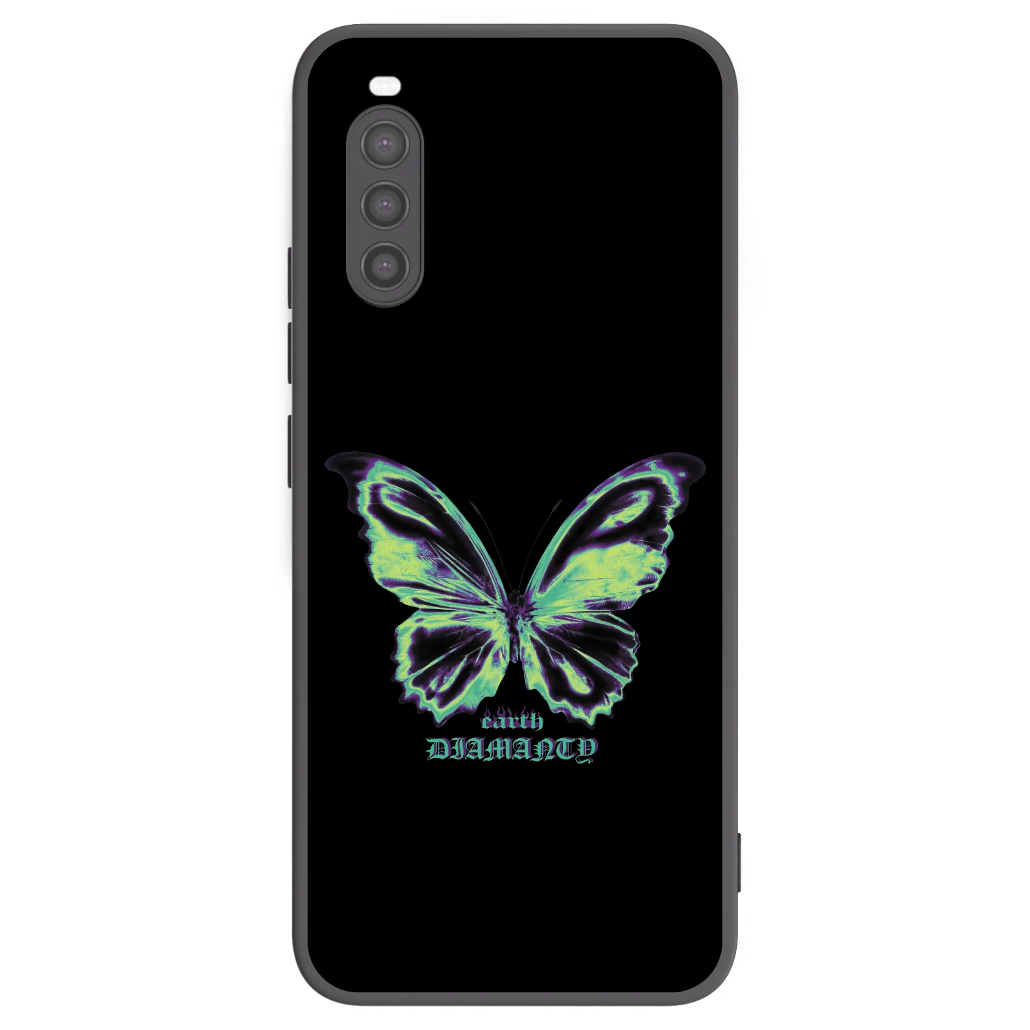 Picasee silikonový černý obal pro Sony Xperia 10 II - Diamanty Blue