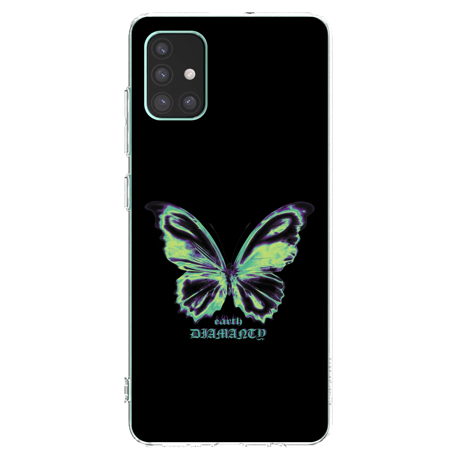 Picasee silikonový průhledný obal pro Samsung Galaxy M51 M515F - Diamanty Blue