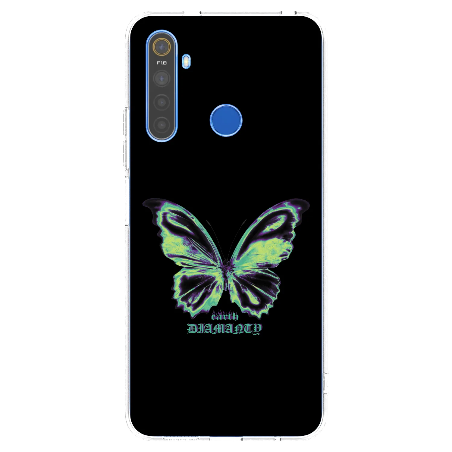 Picasee silikonový průhledný obal pro Realme 5 - Diamanty Blue