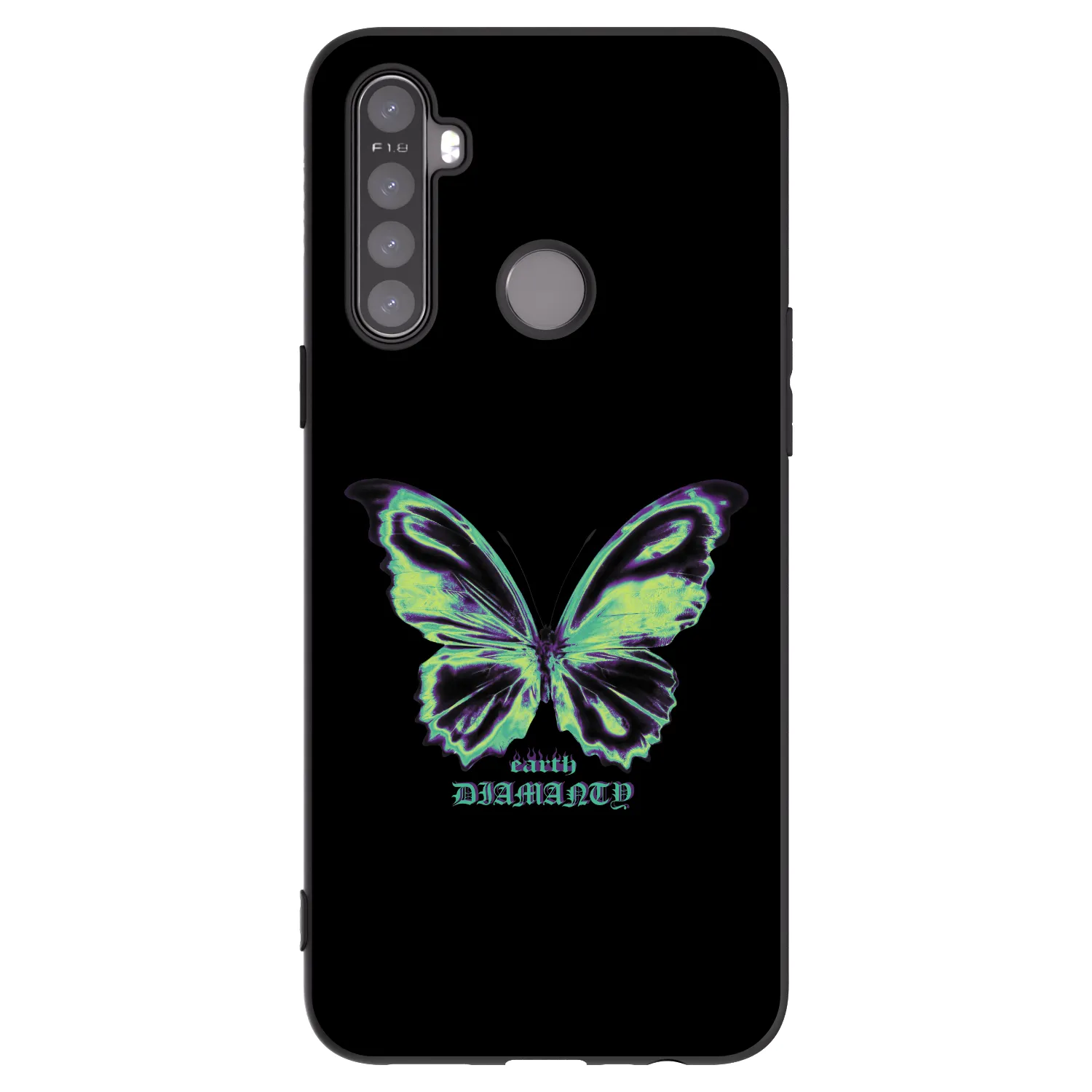 Picasee silikonový černý obal pro Realme 5 - Diamanty Blue