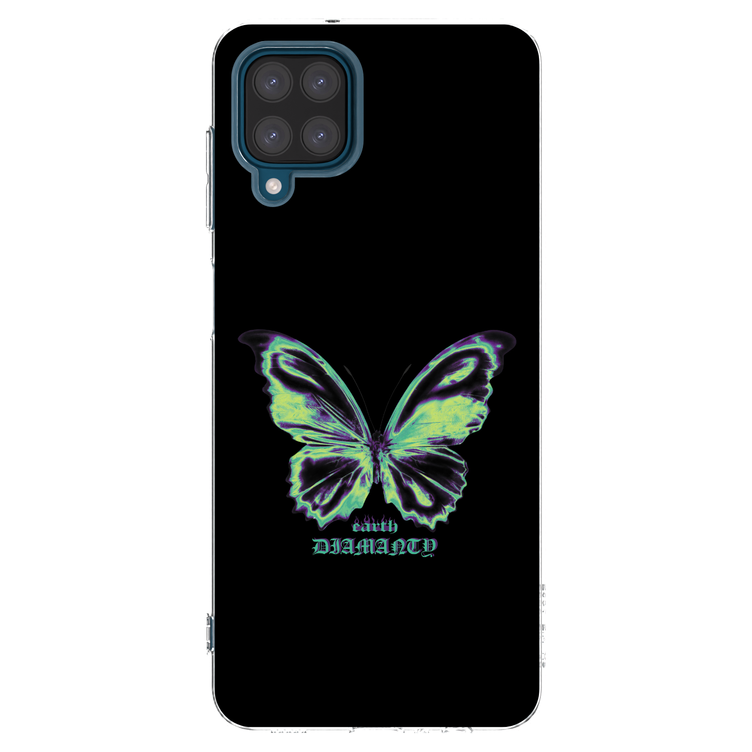 Picasee silikonový průhledný obal pro Samsung Galaxy A12 A125F - Diamanty Blue