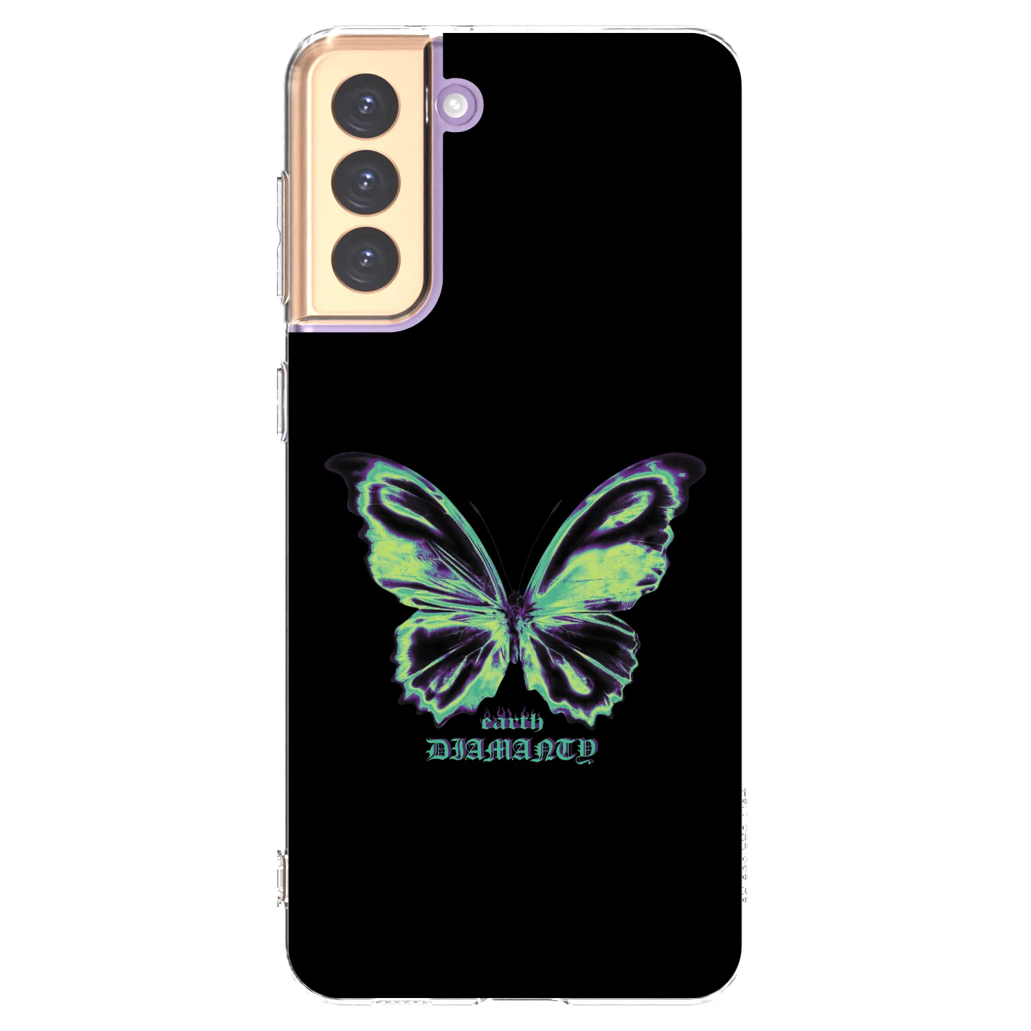 Picasee silikonový průhledný obal pro Samsung Galaxy S21+ 5G G996F - Diamanty Blue
