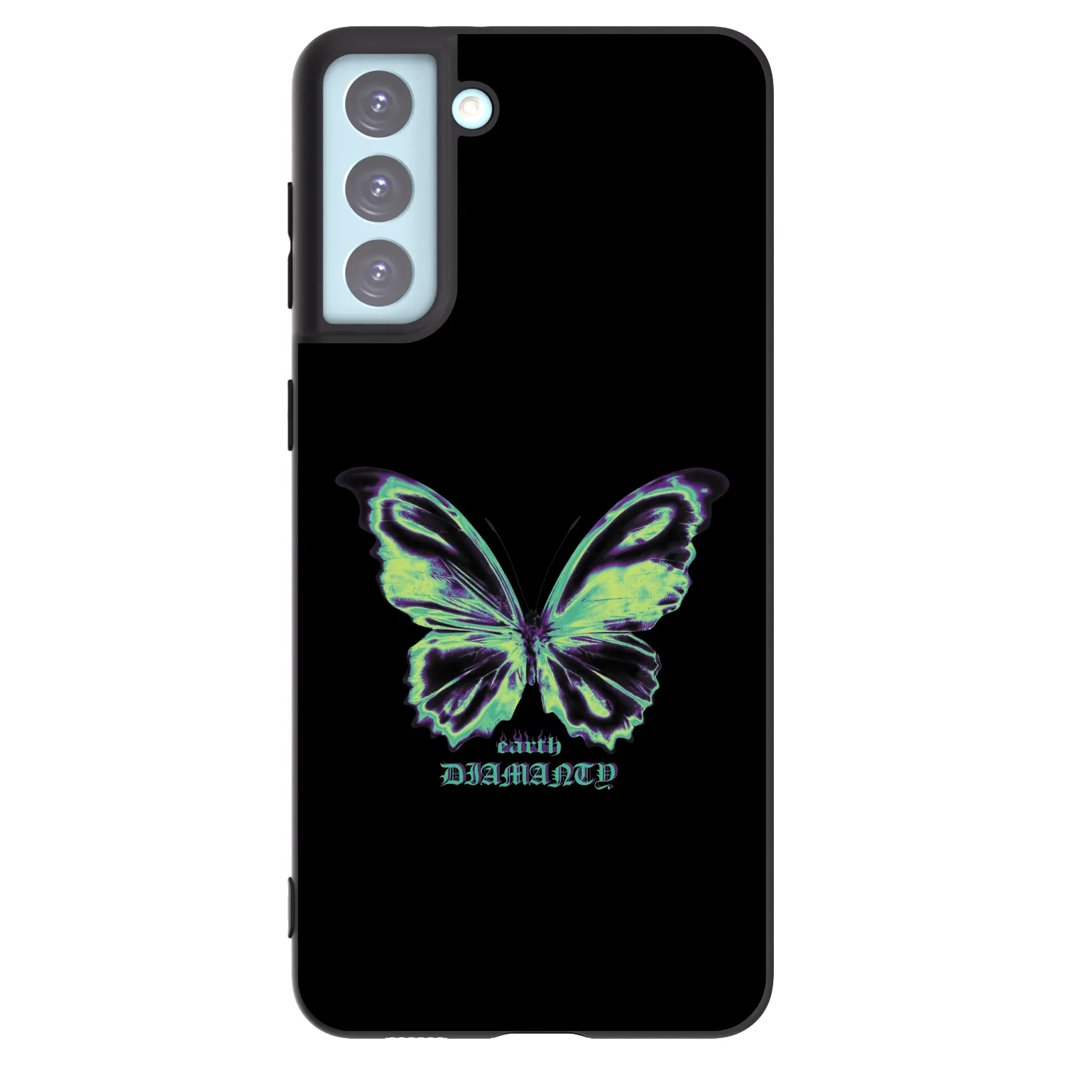 Picasee silikonový černý obal pro Samsung Galaxy S21+ 5G G996F - Diamanty Blue