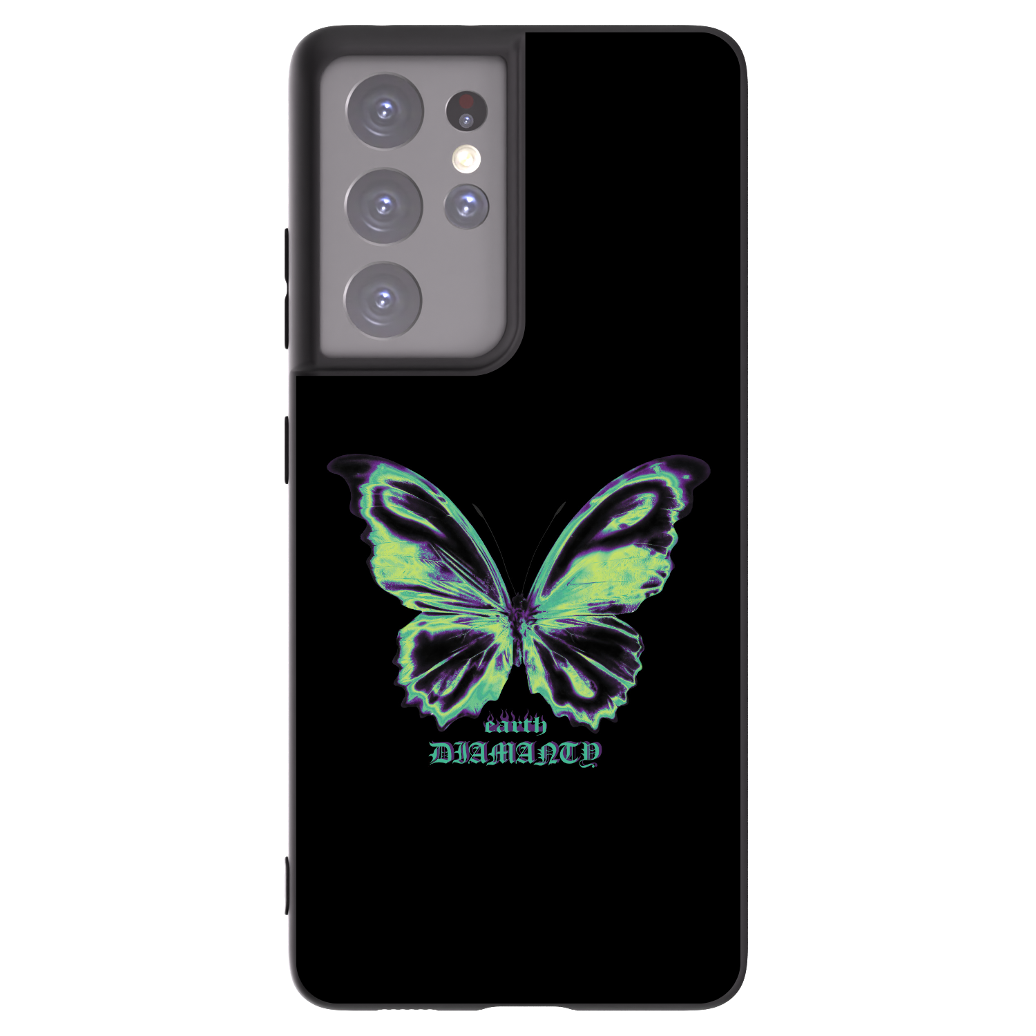 Picasee silikonový černý obal pro Samsung Galaxy S21 Ultra 5G G998B - Diamanty Blue