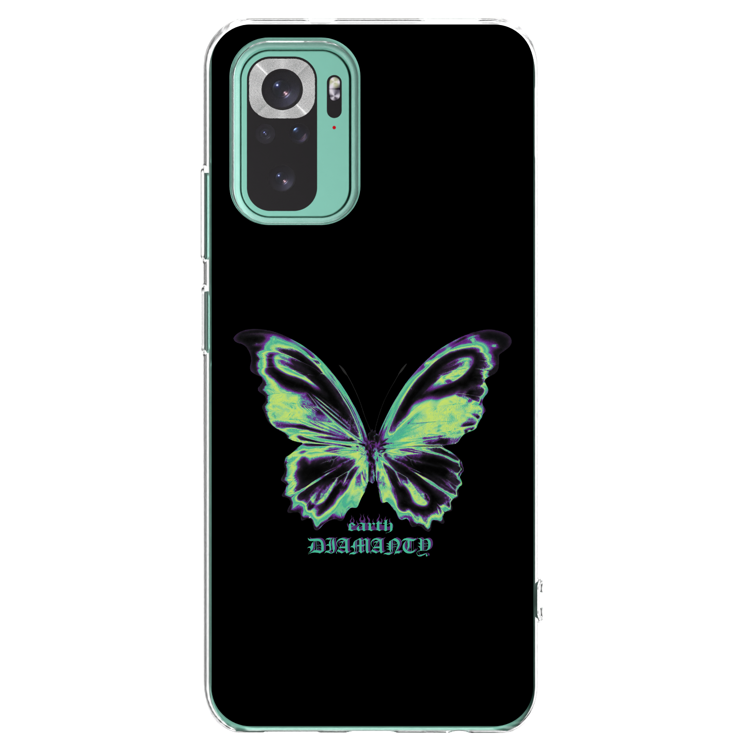 Picasee silikonový průhledný obal pro Xiaomi Redmi Note 10 Pro - Diamanty Blue