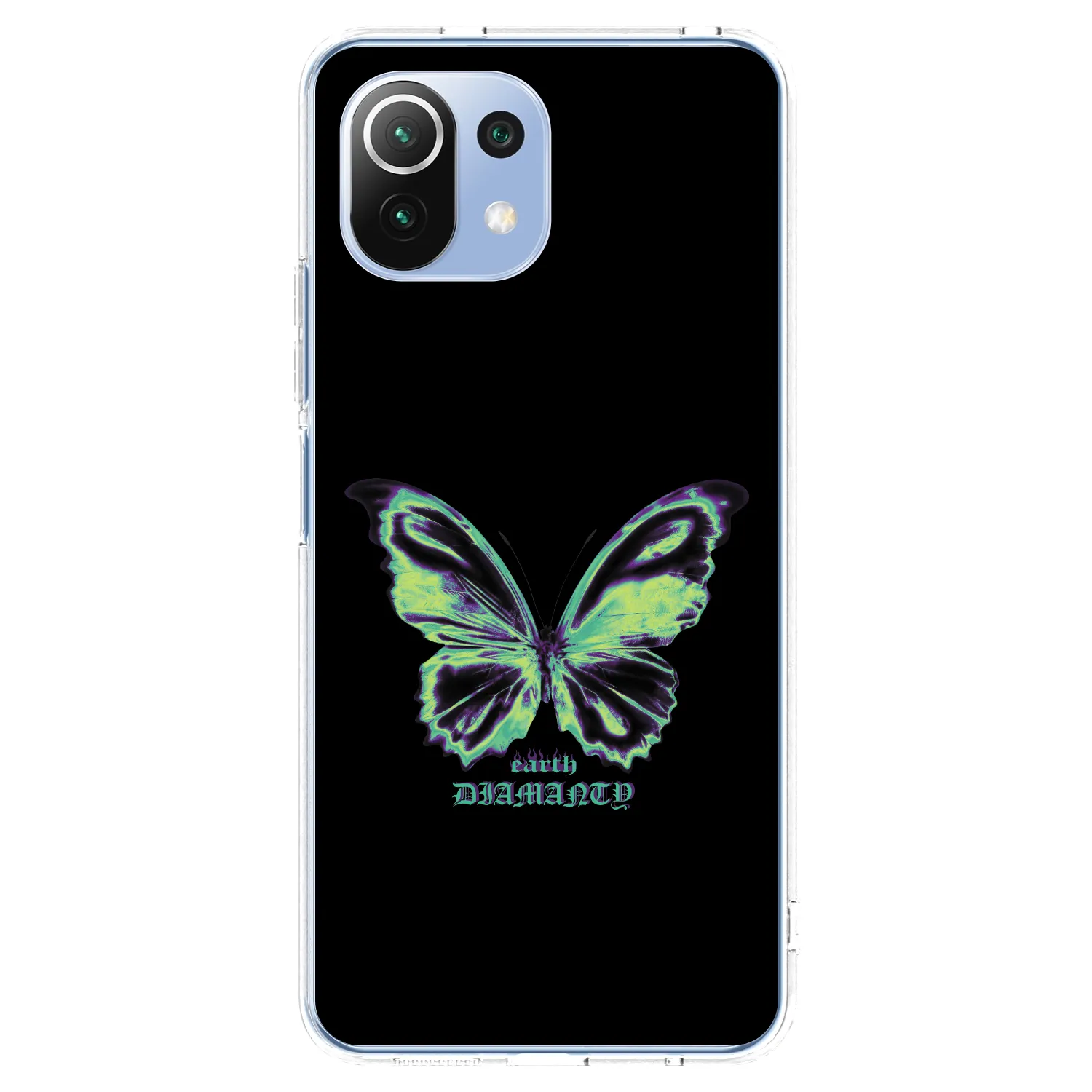 Picasee silikonový průhledný obal pro Xiaomi Mi 11 Lite - Diamanty Blue
