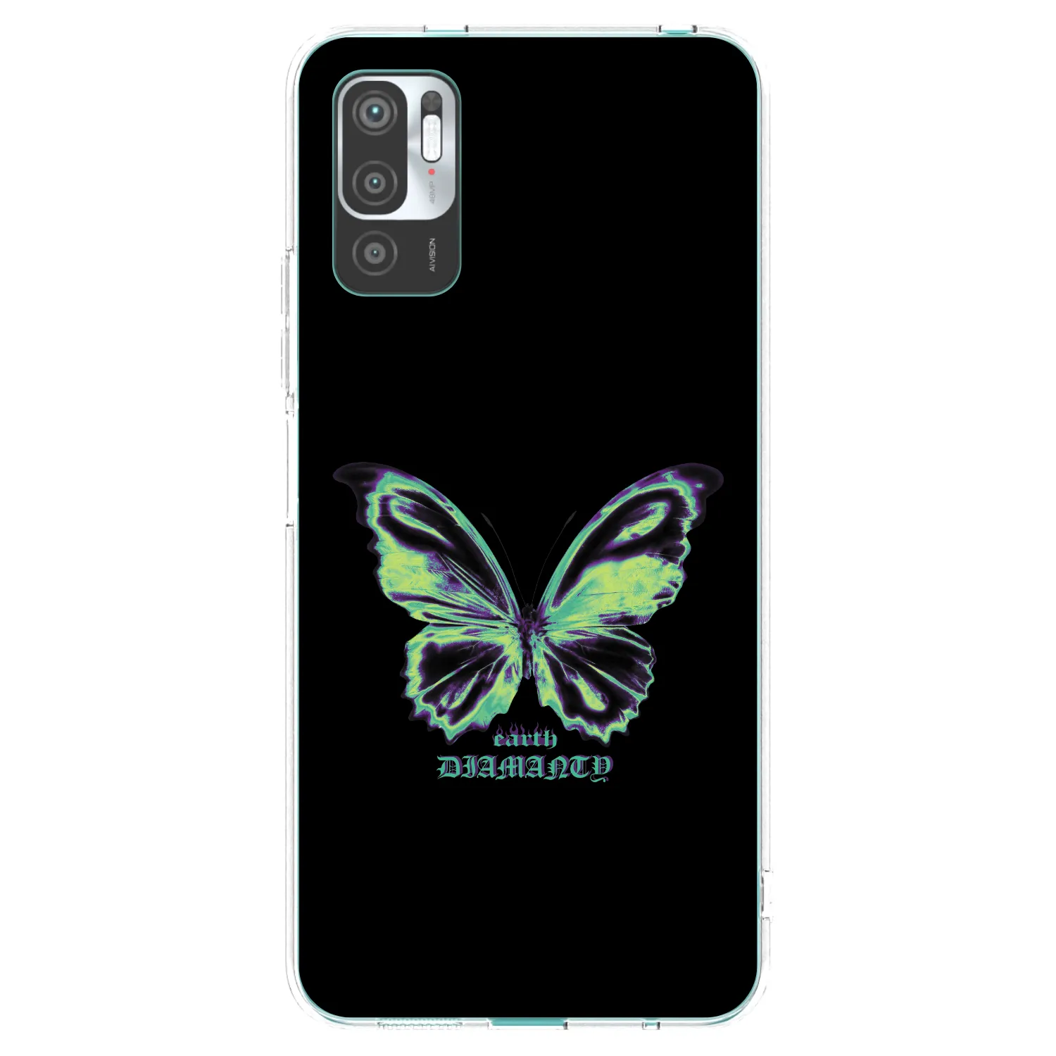 Picasee silikonový průhledný obal pro Xiaomi Redmi Note 10 5G - Diamanty Blue