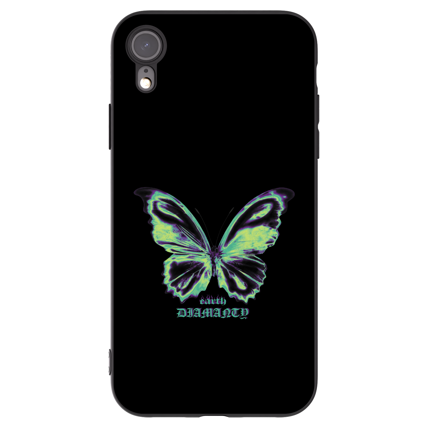 Picasee silikonový černý obal pro Apple iPhone XR - Diamanty Blue