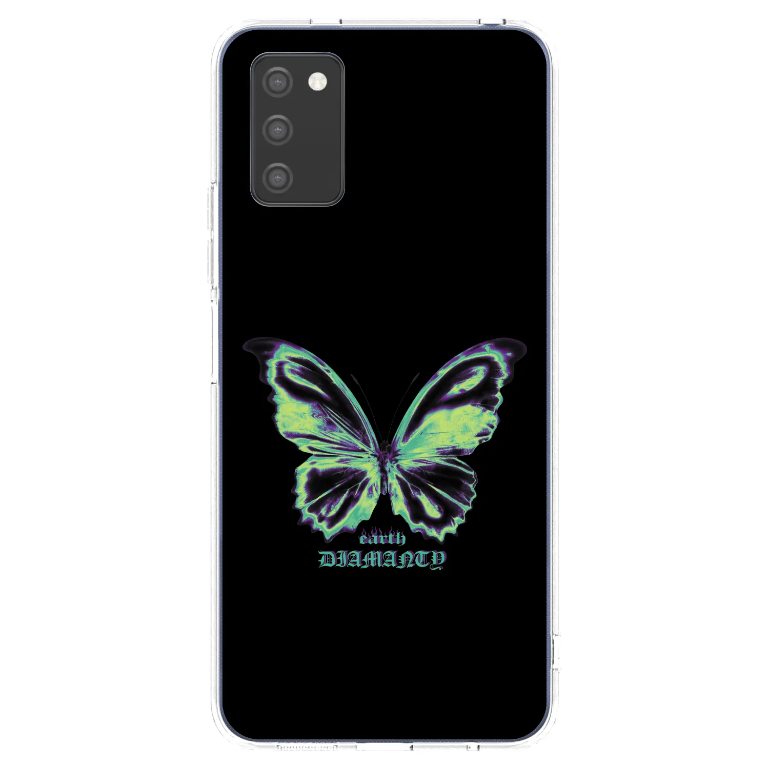 Picasee silikonový průhledný obal pro Samsung Galaxy A02s A025G - Diamanty Blue