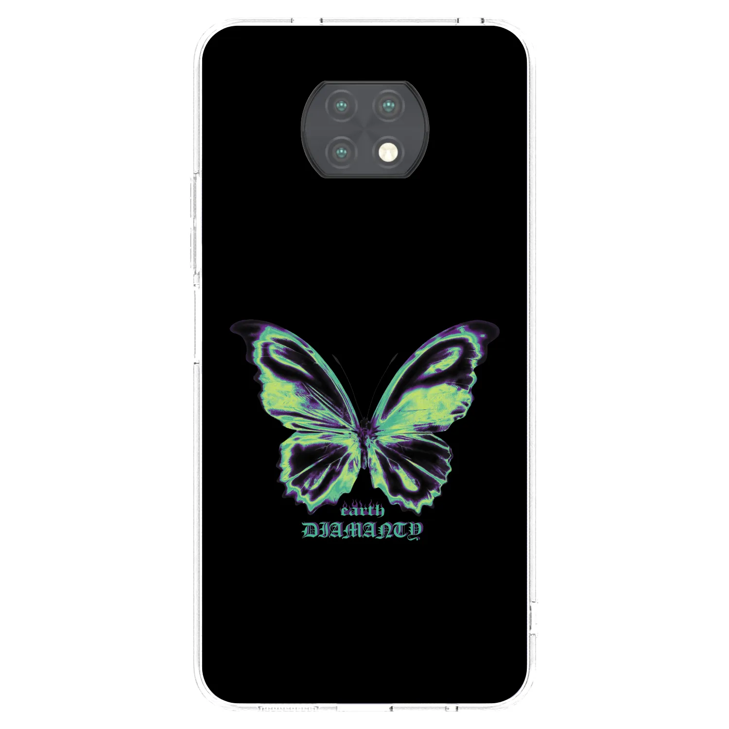 Picasee silikonový průhledný obal pro Xiaomi Redmi Note 9T - Diamanty Blue