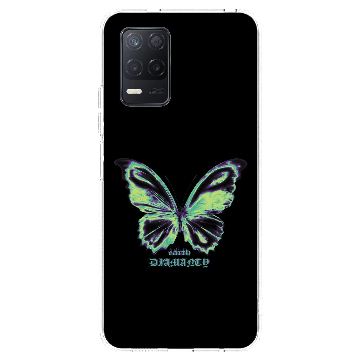 Picasee silikonový průhledný obal pro Realme 8 5G - Diamanty Blue