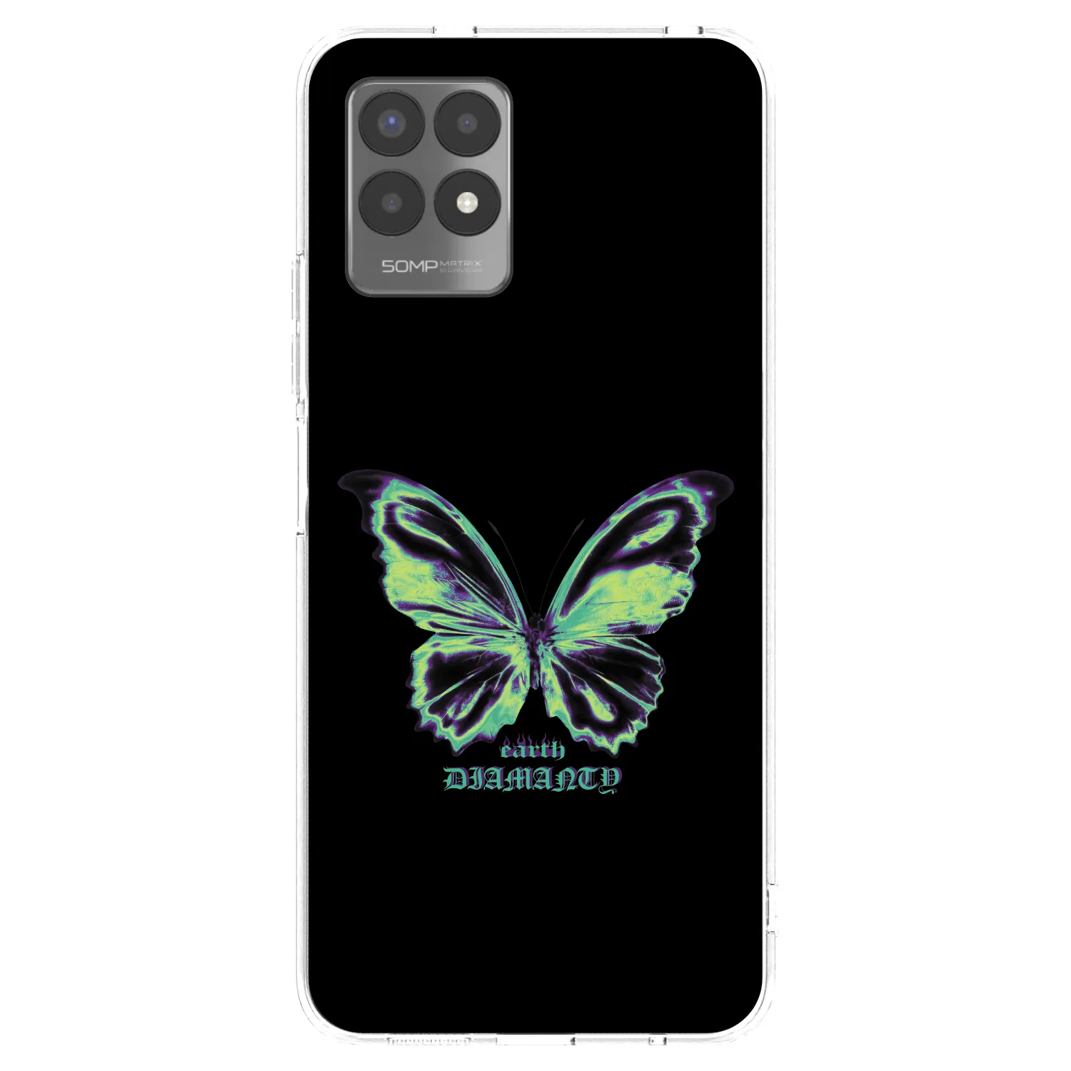Picasee silikonový průhledný obal pro Realme 8i - Diamanty Blue