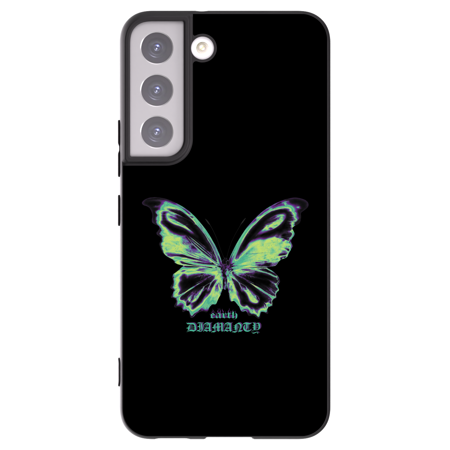 Picasee silikonový černý obal pro Samsung Galaxy S22 5G - Diamanty Blue