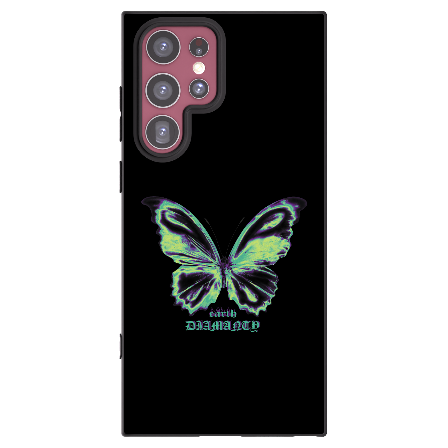 Picasee silikonový černý obal pro Samsung Galaxy S22 Ultra 5G - Diamanty Blue