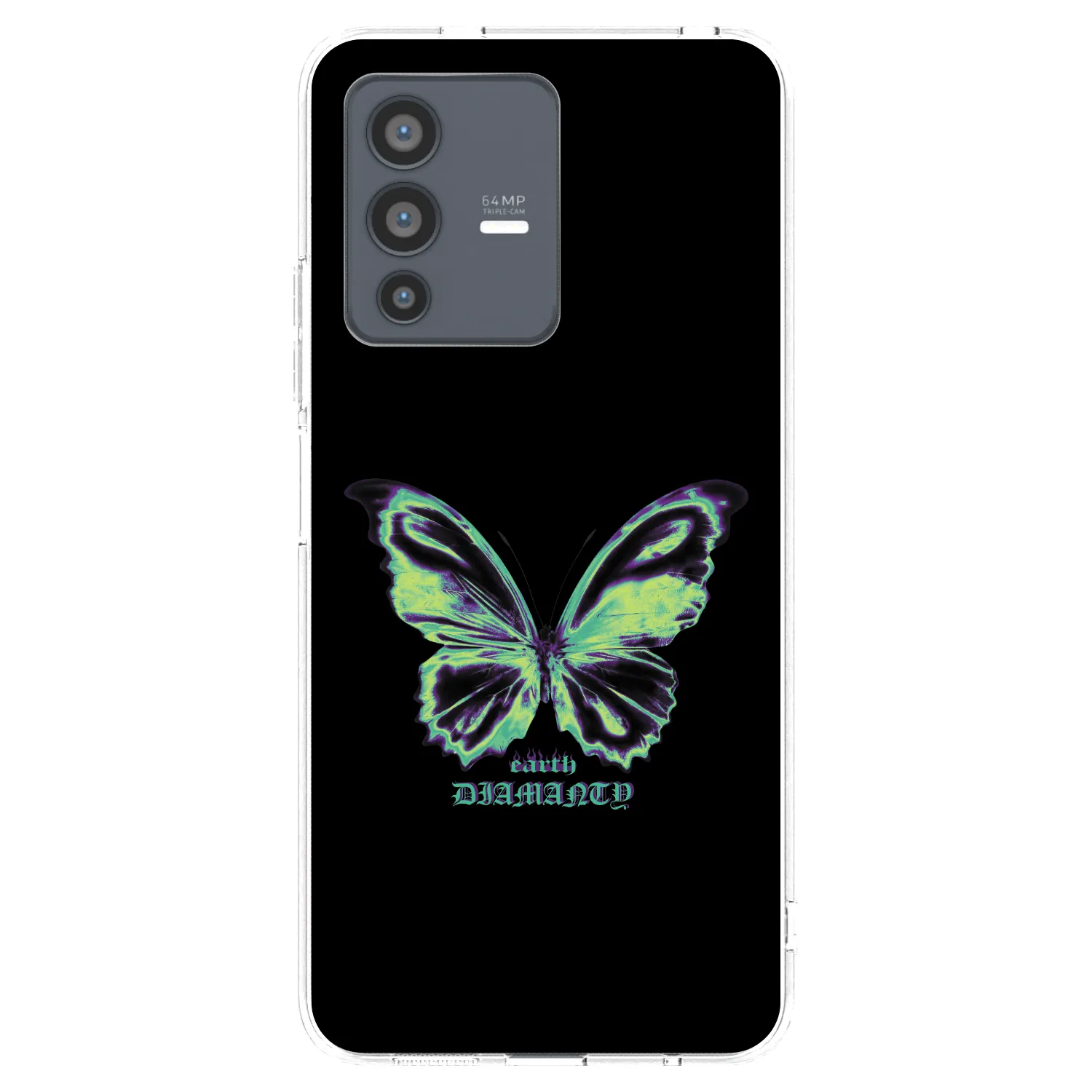 Picasee silikonový průhledný obal pro Vivo V23 5G - Diamanty Blue
