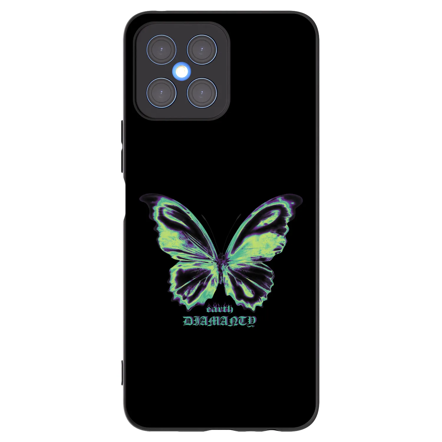 Picasee silikonový černý obal pro Honor X8 4G - Diamanty Blue