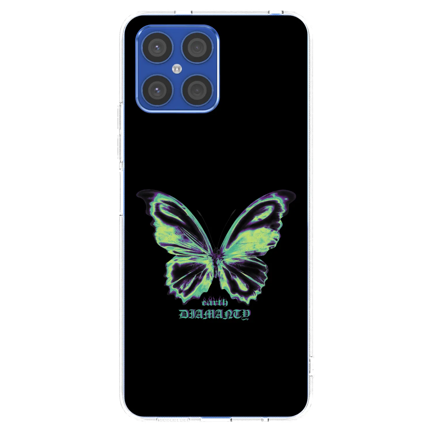 Picasee silikonový průhledný obal pro Honor X8 4G - Diamanty Blue
