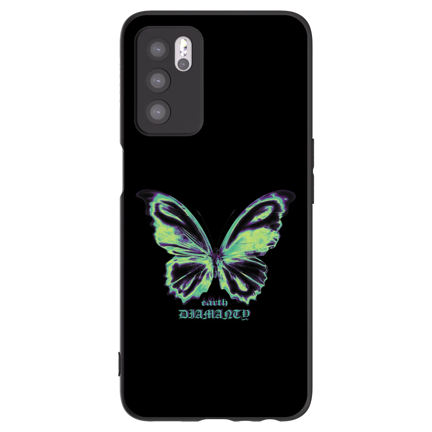 Picasee silikonový černý obal pro OPPO A16s - Diamanty Blue