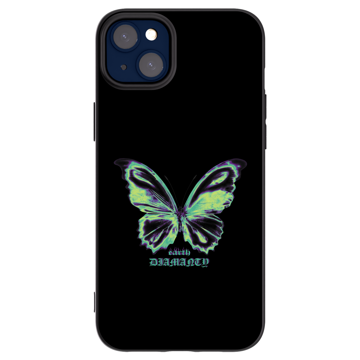 Picasee silikonový černý obal pro Apple iPhone 14 Plus - Diamanty Blue