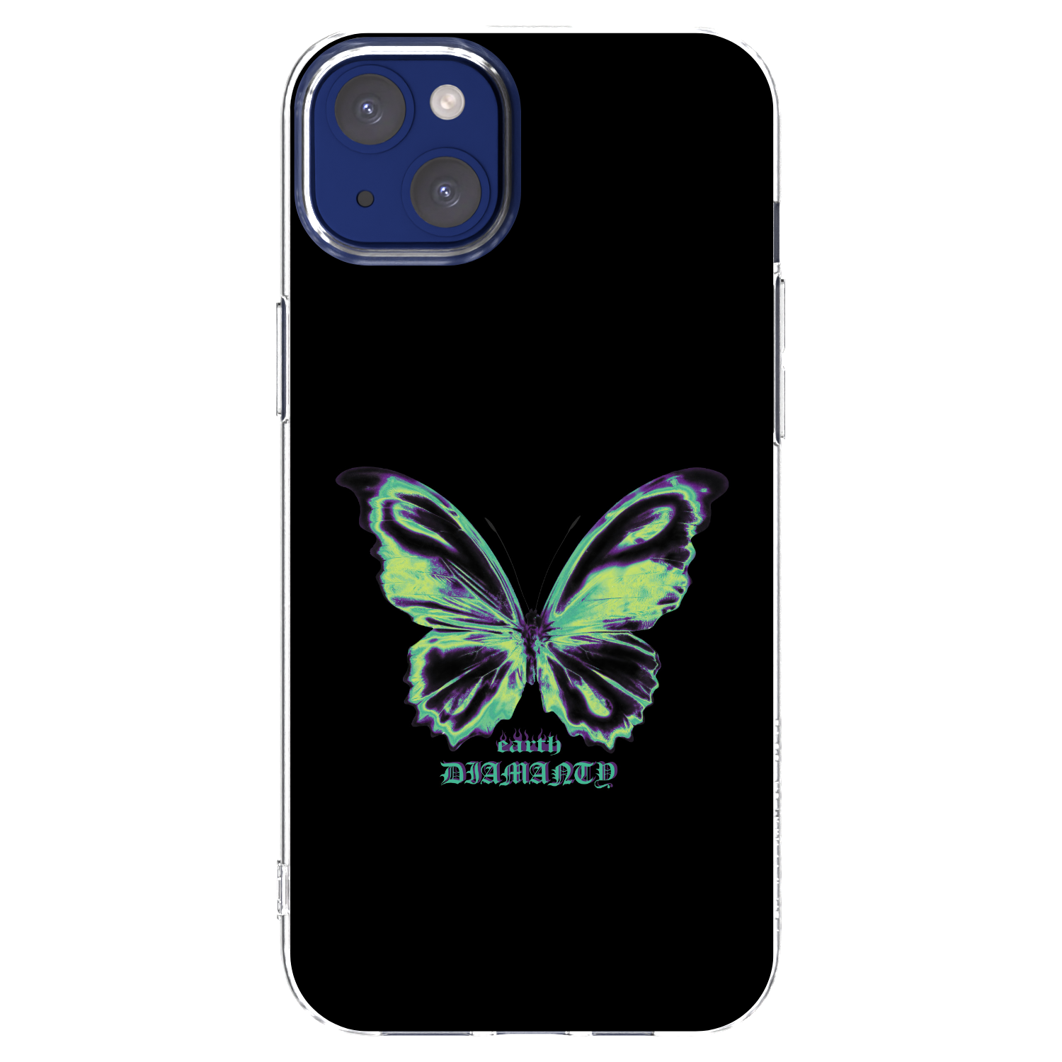 Picasee silikonový průhledný obal pro Apple iPhone 14 Plus - Diamanty Blue