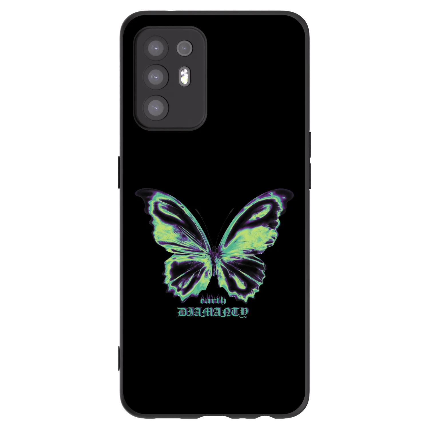 Picasee silikonový černý obal pro OPPO A94 5G - Diamanty Blue