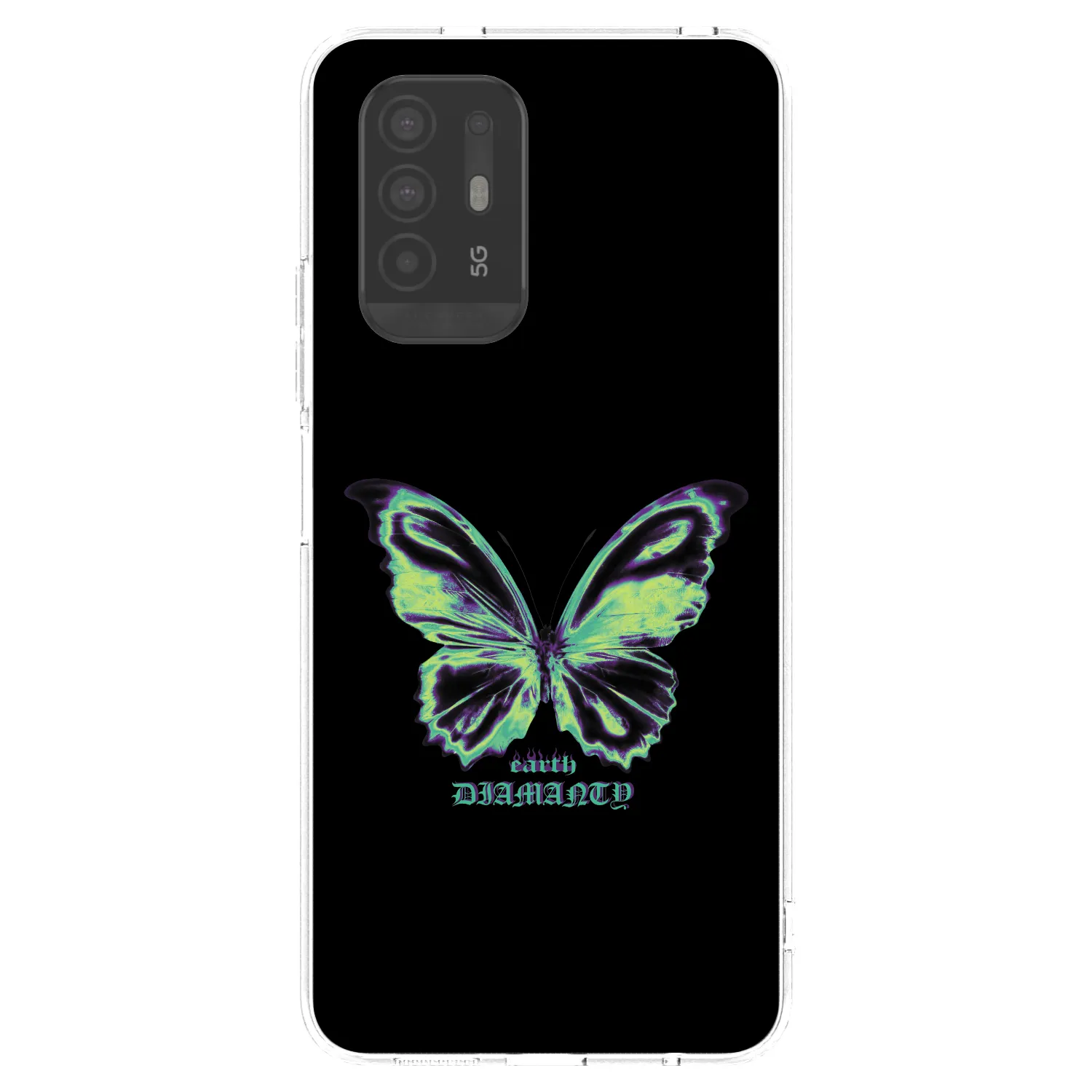 Picasee silikonový průhledný obal pro OPPO A94 5G - Diamanty Blue