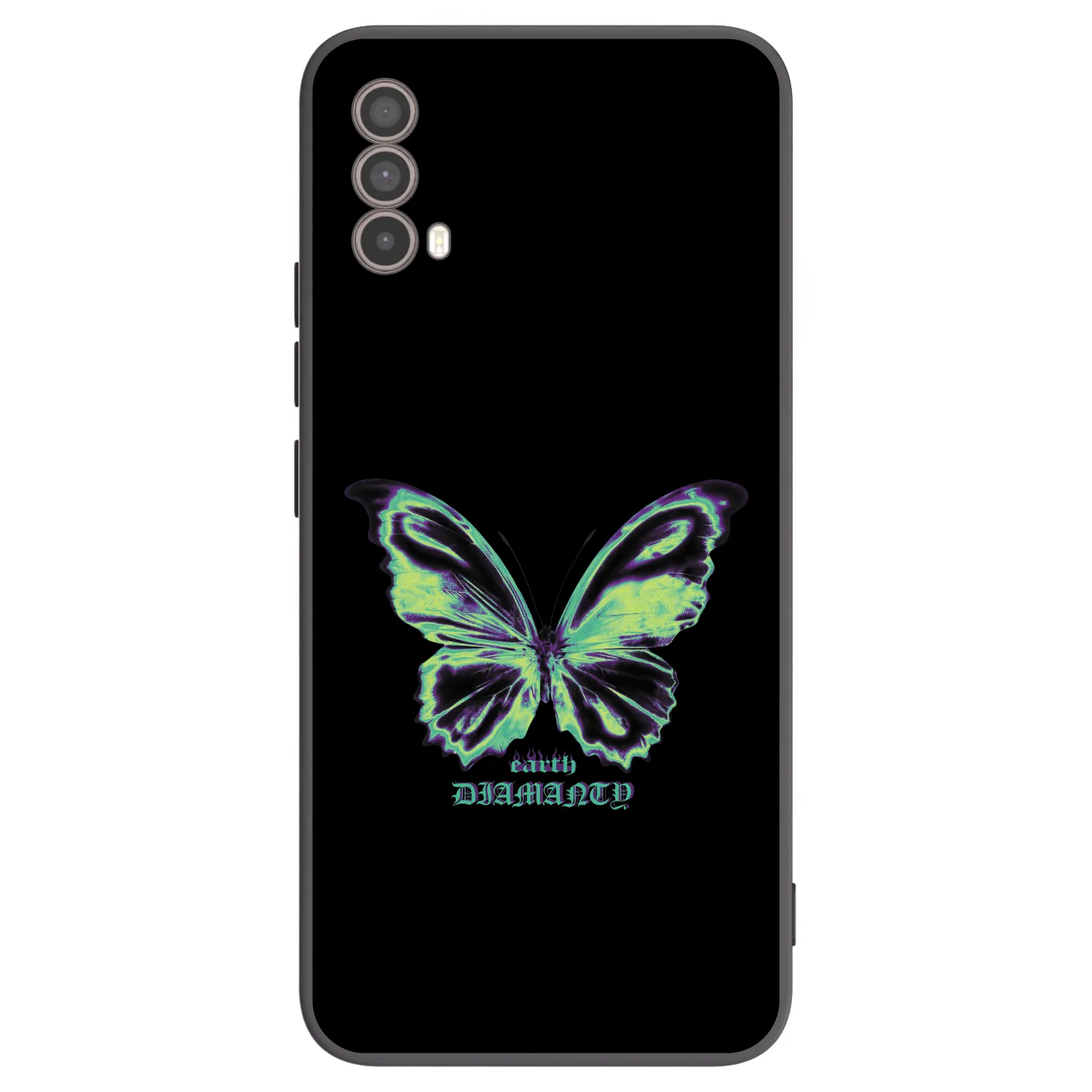 Picasee silikonový černý obal pro Motorola Moto E40 - Diamanty Blue