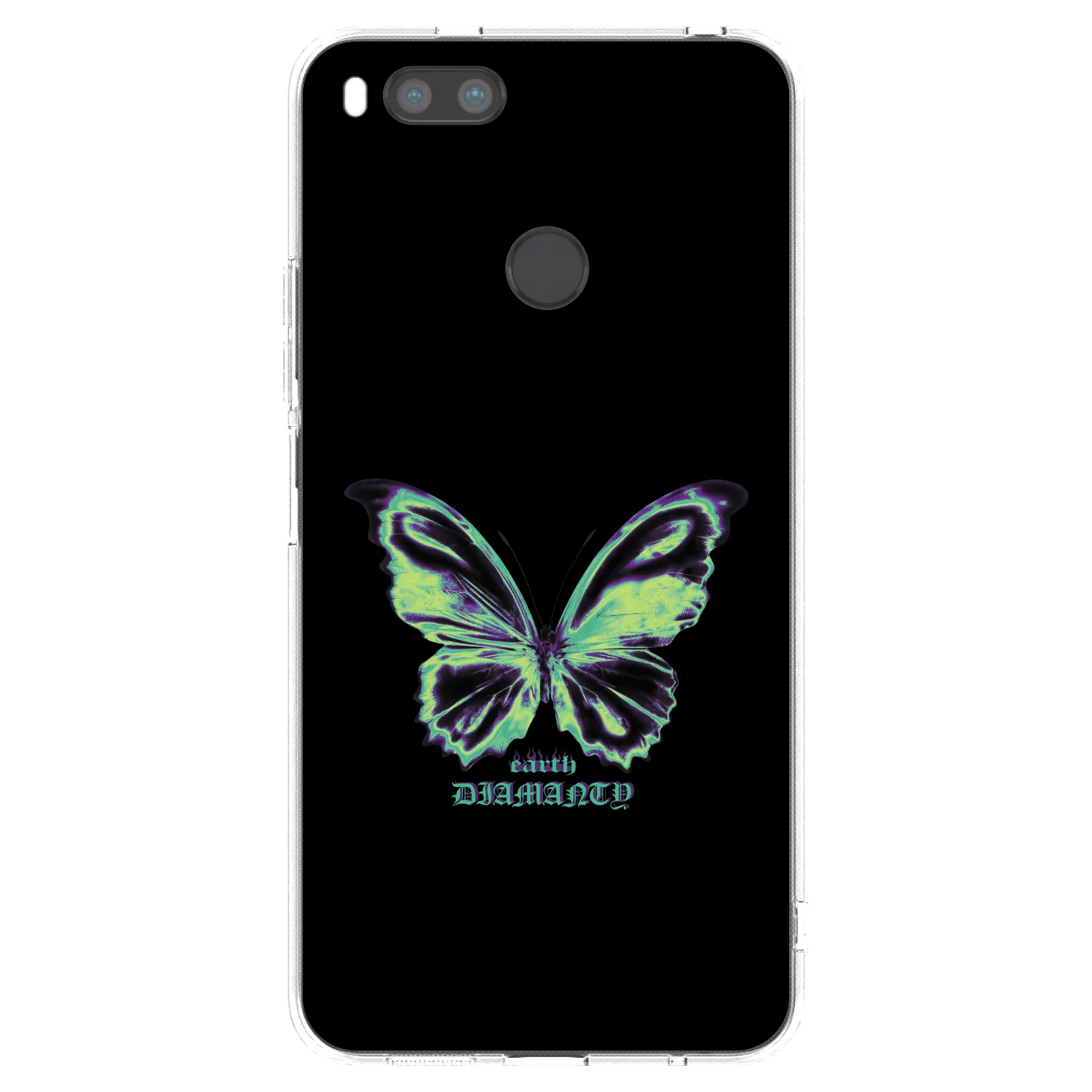 Picasee silikonový průhledný obal pro Xiaomi Redmi A1 - Diamanty Blue